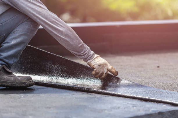 Professional Basement Waterproofing technician working in Hersey, MI
